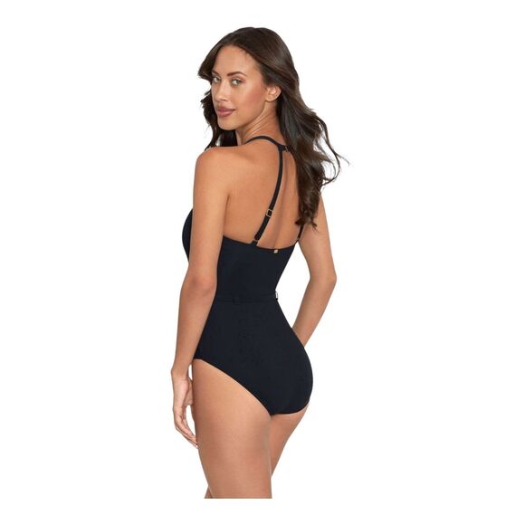 Amoressa Women's Size 8 MEDIUM Beau One Piece Black Miracle Suimsuit - Picture 6 of 8